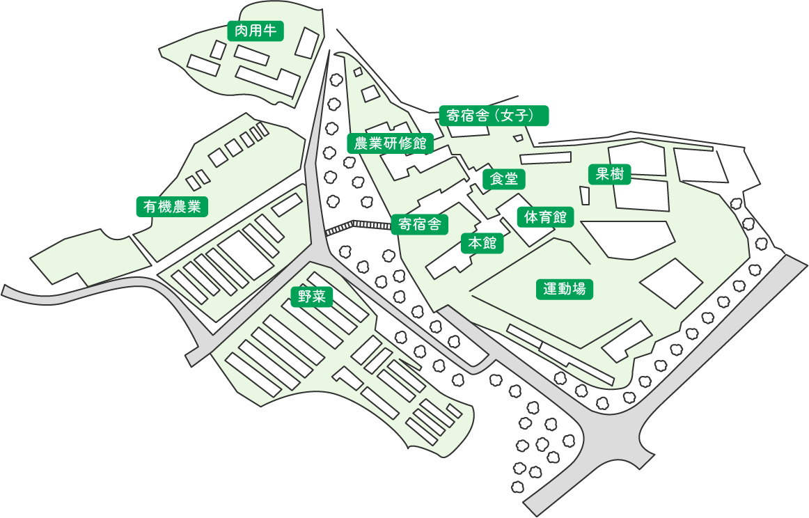 島根県農林大学校 エリアマップ